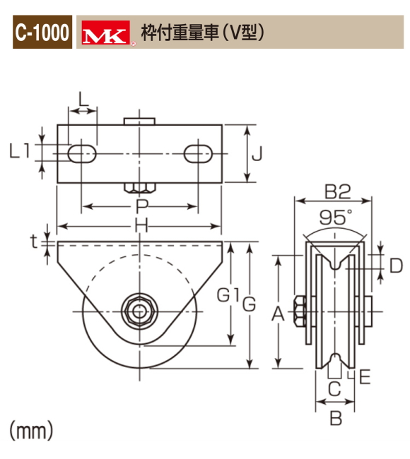 重量戸車 ヨコヅナ 取替戸車