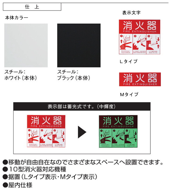 消火器収納ボックス　（据置）ナスタ
