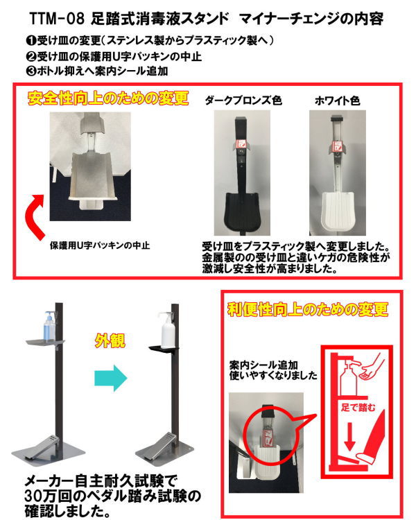 タカラ産業　足踏み式消毒液スタンド　TTM-08